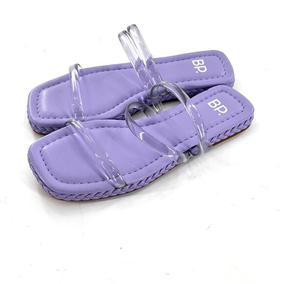 BP Viola Sandal 4 Purple NWOT Square Open Toe Jelly Flat Slide Travel Beach - Picture 4 of 4